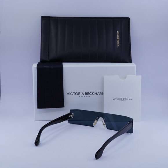 Victoria Beckham VB241S 001 Rectangle Sunglasses – Black/Grey Mirror - Picture 10 of 10
